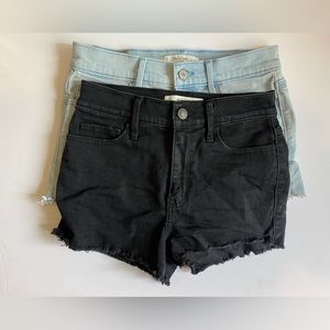 2 Abercrombie Girls Shorts Black & Blue Size 6 W 28